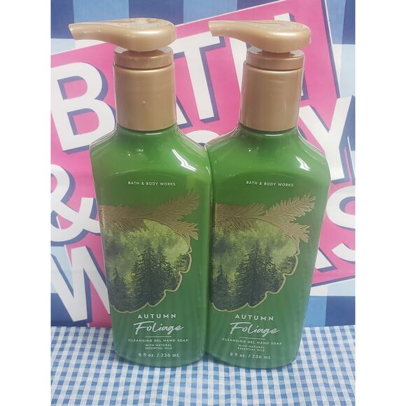 BBW Autumn Foliage Cleansing Gel Hand Soap with Natural Essential Oils 2 Pack - Picture 1 of 2